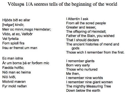 Völuspá lyrics